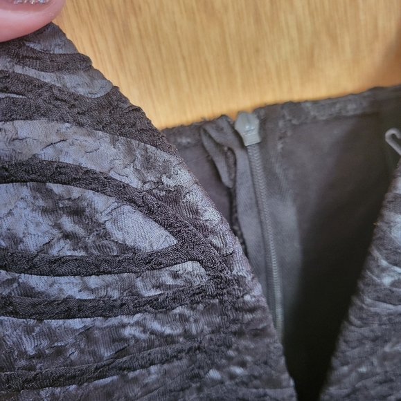 Windsor black patterned corset skater cocktail dress. Worn once! Jnr. Large - Picture 9 of 16